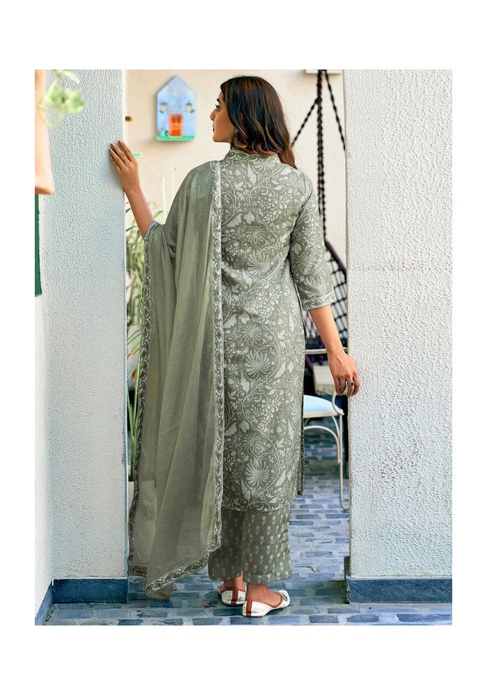 Malishka Export Rayon Printed Straight Kurta Pant With Dupatta for Women - Image 2